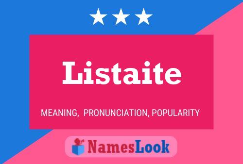 Poster del nome Listaite