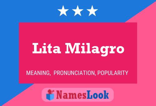 Poster del nome Lita Milagro