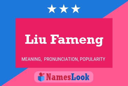 Poster del nome Liu Fameng