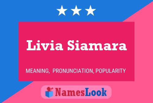 Poster del nome Livia Siamara