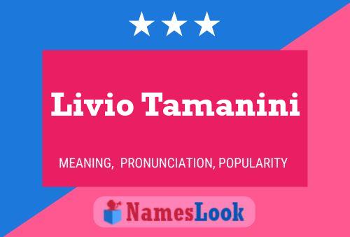 Poster del nome Livio Tamanini