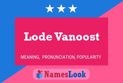 Poster del nome Lode Vanoost