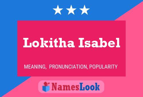 Poster del nome Lokitha Isabel