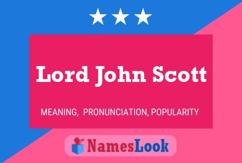 Poster del nome Lord John Scott