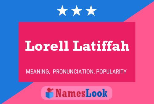 Poster del nome Lorell Latiffah