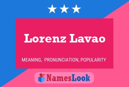 Poster del nome Lorenz Lavao