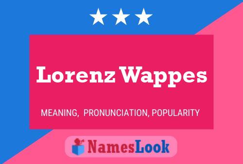 Poster del nome Lorenz Wappes