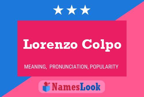 Poster del nome Lorenzo Colpo