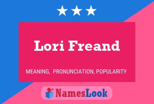 Poster del nome Lori Freand