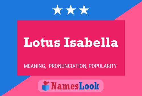 Poster del nome Lotus Isabella