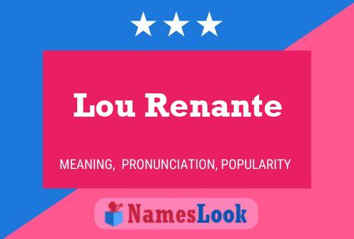 Poster del nome Lou Renante