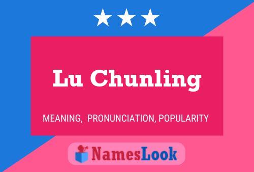 Poster del nome Lu Chunling