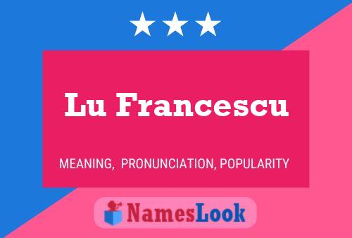 Poster del nome Lu Francescu