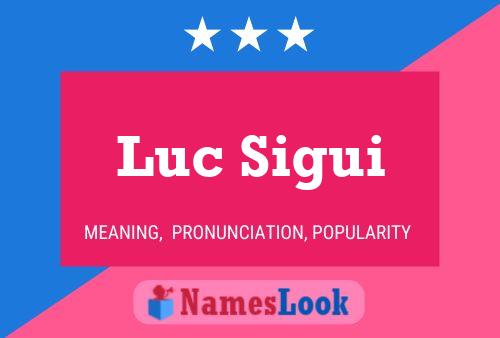 Poster del nome Luc Sigui