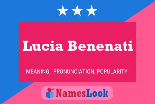 Poster del nome Lucia Benenati