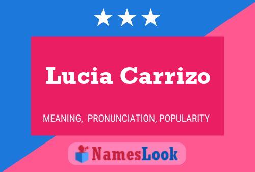 Poster del nome Lucia Carrizo