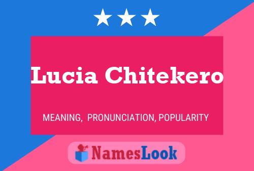 Poster del nome Lucia Chitekero