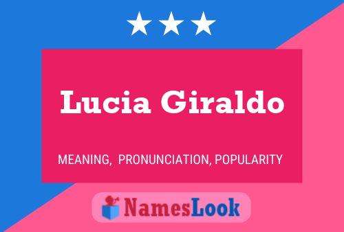 Poster del nome Lucia Giraldo