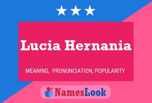 Poster del nome Lucia Hernania