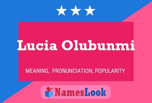 Poster del nome Lucia Olubunmi