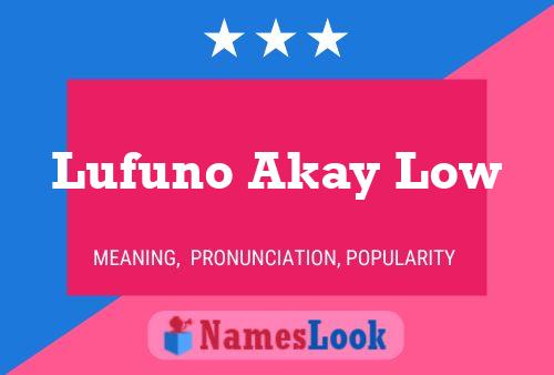 Poster del nome Lufuno Akay Low