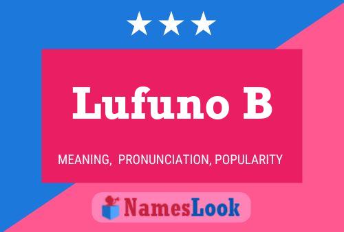 Poster del nome Lufuno B