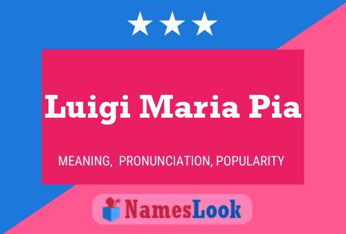 Poster del nome Luigi Maria Pia