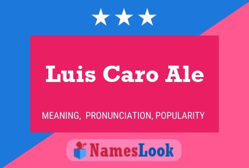 Poster del nome Luis Caro Ale