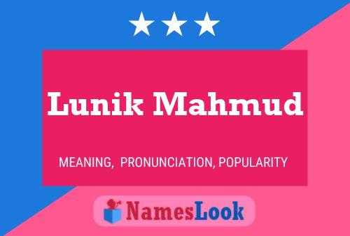 Poster del nome Lunik Mahmud