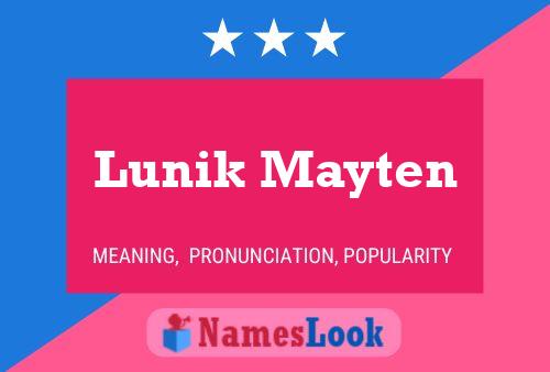 Poster del nome Lunik Mayten