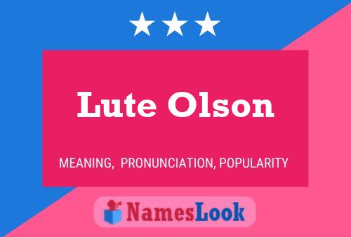 Poster del nome Lute Olson