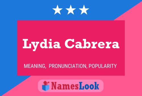 Poster del nome Lydia Cabrera