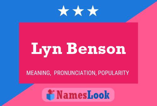 Poster del nome Lyn Benson