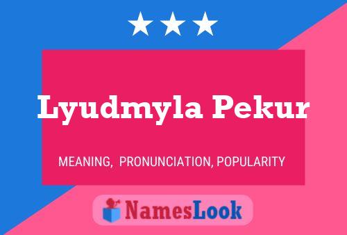 Poster del nome Lyudmyla Pekur