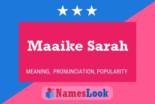 Poster del nome Maaike Sarah