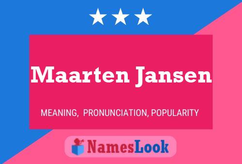 Poster del nome Maarten Jansen