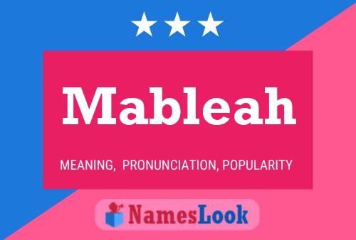 Poster del nome Mableah