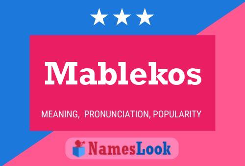 Poster del nome Mablekos