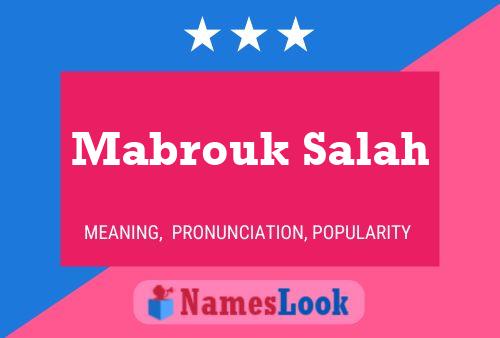 Poster del nome Mabrouk Salah