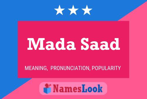 Poster del nome Mada Saad