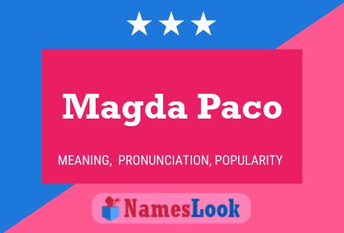 Poster del nome Magda Paco