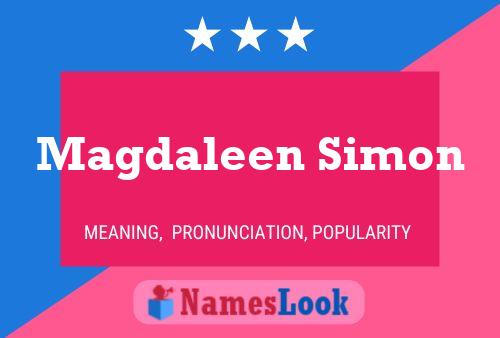 Poster del nome Magdaleen Simon