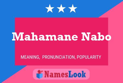 Poster del nome Mahamane Nabo