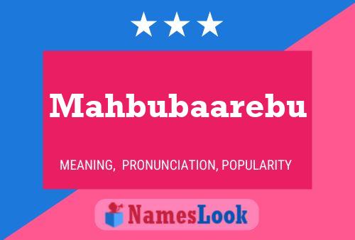 Poster del nome Mahbubaarebu