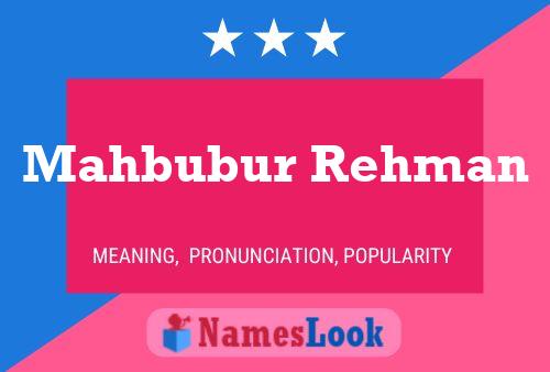 Poster del nome Mahbubur Rehman