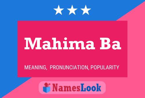 Poster del nome Mahima Ba