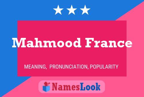 Poster del nome Mahmood France