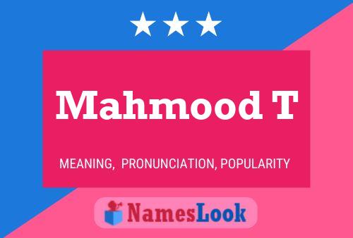 Poster del nome Mahmood T