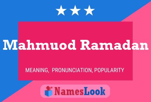 Poster del nome Mahmuod Ramadan