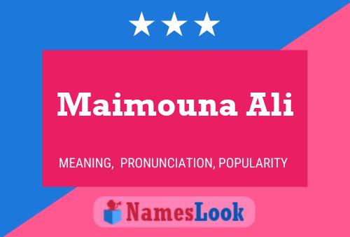 Poster del nome Maimouna Ali